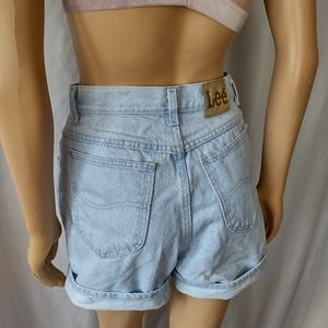 Vintage Lee Light Wash High Waisted Shorts Medium Made in USA